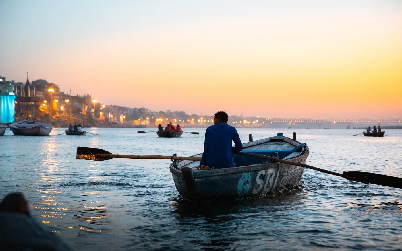 Dawn prayers on the holy river