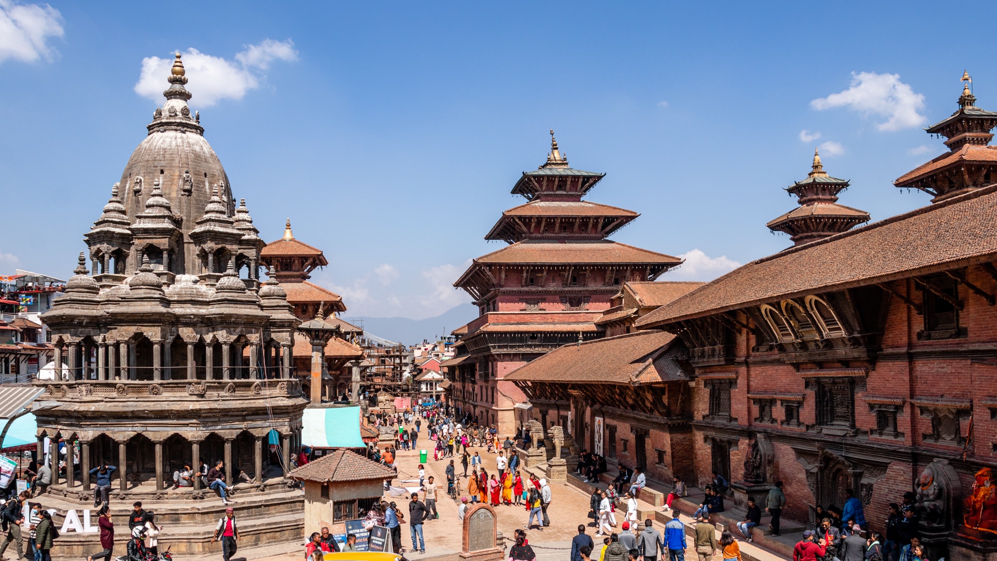 The temples of Patan Durbar Square in the Kathmandu valley