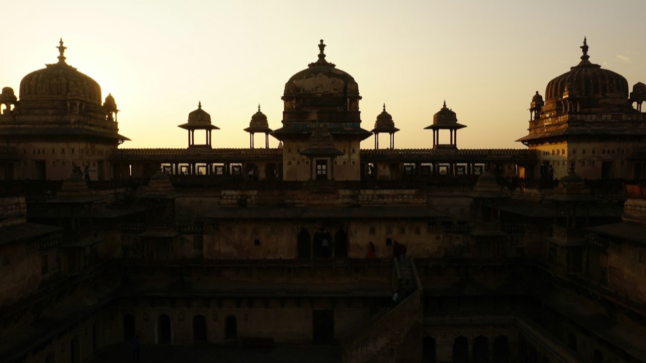 Jahangir Mahal, Orchha, al atardecer
