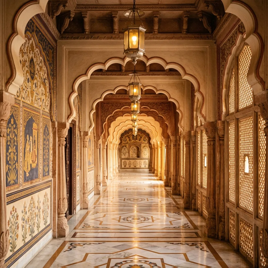 Palace interior corridor